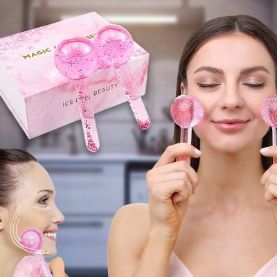 Ledene kroglice za masažo obraza (2 kosa) | GLACIE