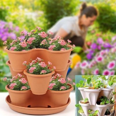Po višini zložljivi lonci za rože (3x kosi) | PLANTUP