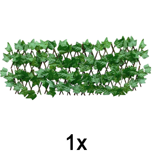 1x Raztegljiva panelna ograja z bršljanom – 30×180 cm, odporna na UV žarke, brez orodja | GREENFENCE