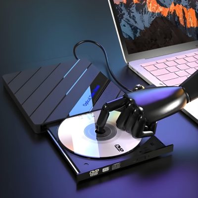 Zunanji DVD pogon + USB Hub - 4 vrata, SD kartica, USB-C | LAPDISC
