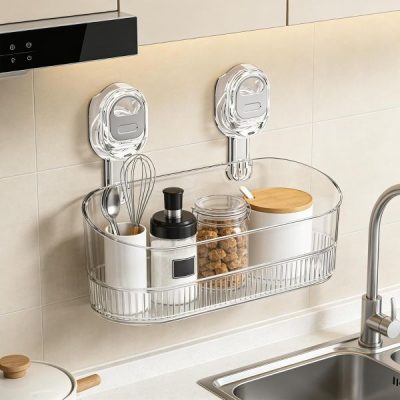 Polica za prho z vakuumskimi priseski | LUXSHELF